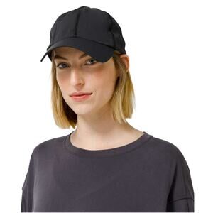 Lululemon Baller Hat Soft Black Adjustable Metal Logo EUC